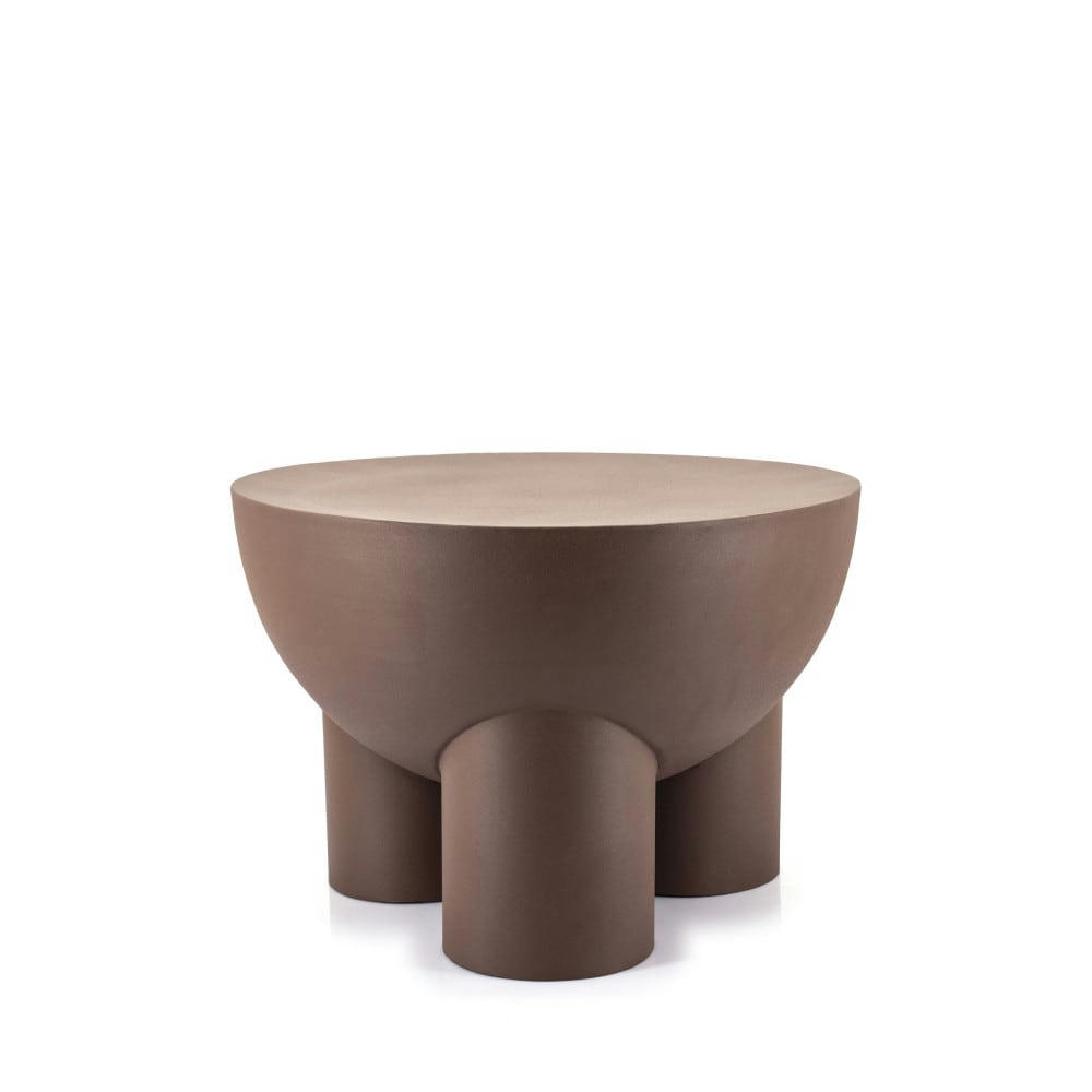 OLLIE - Table d'appoint en métal D59cm marron