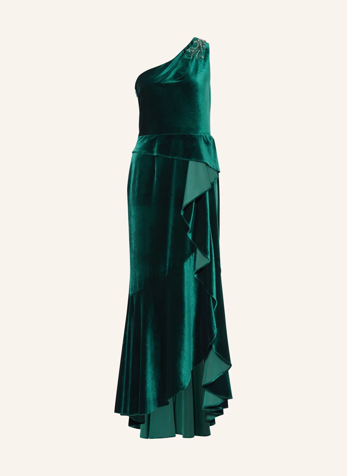 ADRIANNA PAPELL Abendkleid aus Nicki mit Volants