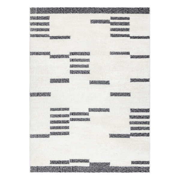 Dywan MODE 8511 geometryczny krem / czarny 80x150 cm