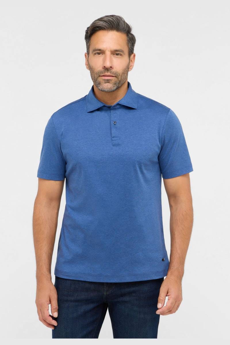 ETERNA 1863 Regular Fit Poloshirt mittelblau, Einfarbig