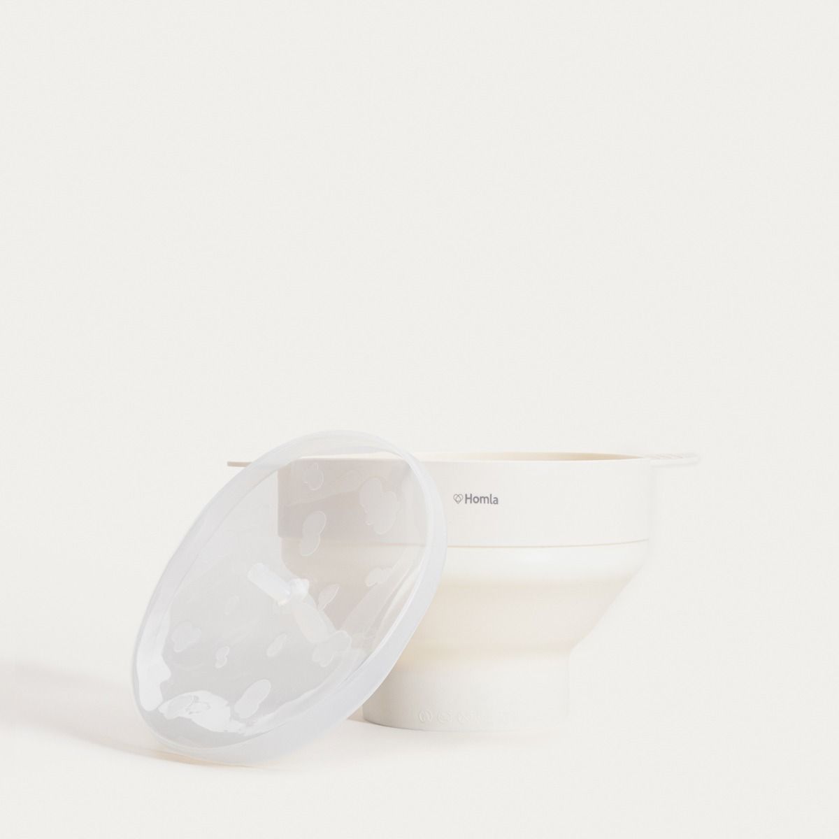 Pojemnik silikonowy MOLLIS do popcornu śmietankowy 24x20x6 cm