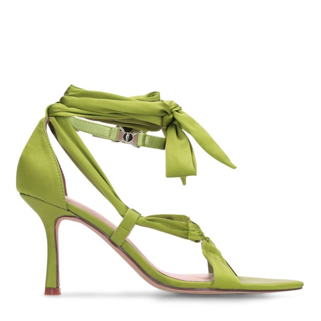 Groene sandalen met hak