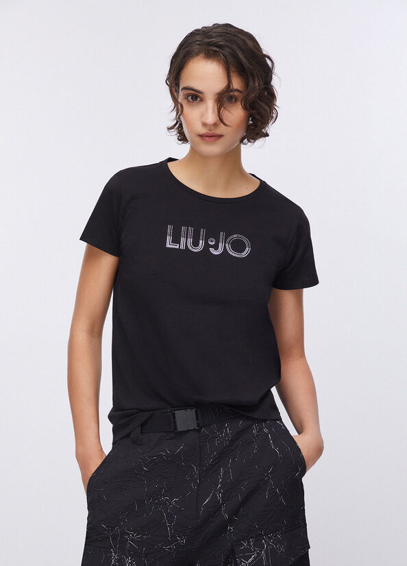 T-shirt con strass