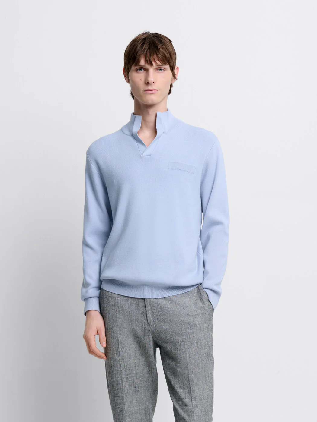 Pull col montant viscose certifiée