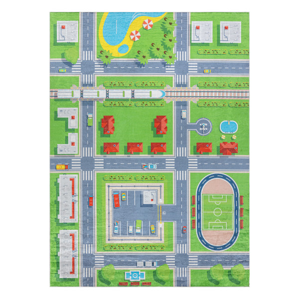 Dywan do prania BAMBINO 2624 Miasto, ulice, uliczki dla dzieci, 80x150 cm