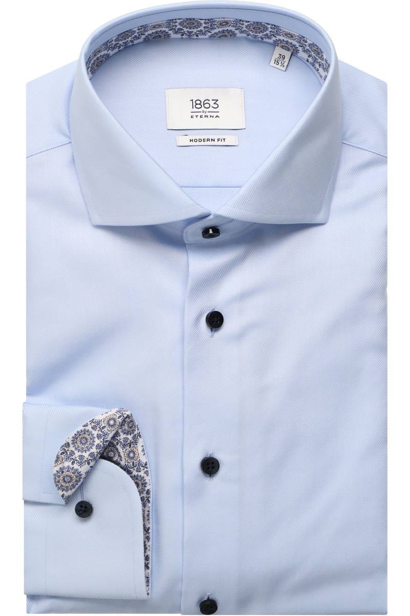 ETERNA 1863 Modern Fit Hemd blau, Einfarbig