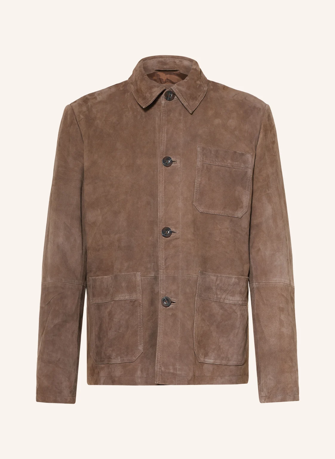 STROKESMAN'S Leder-Overshirt