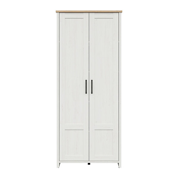 Armoire 2 portes Aksel Blanc et Bois