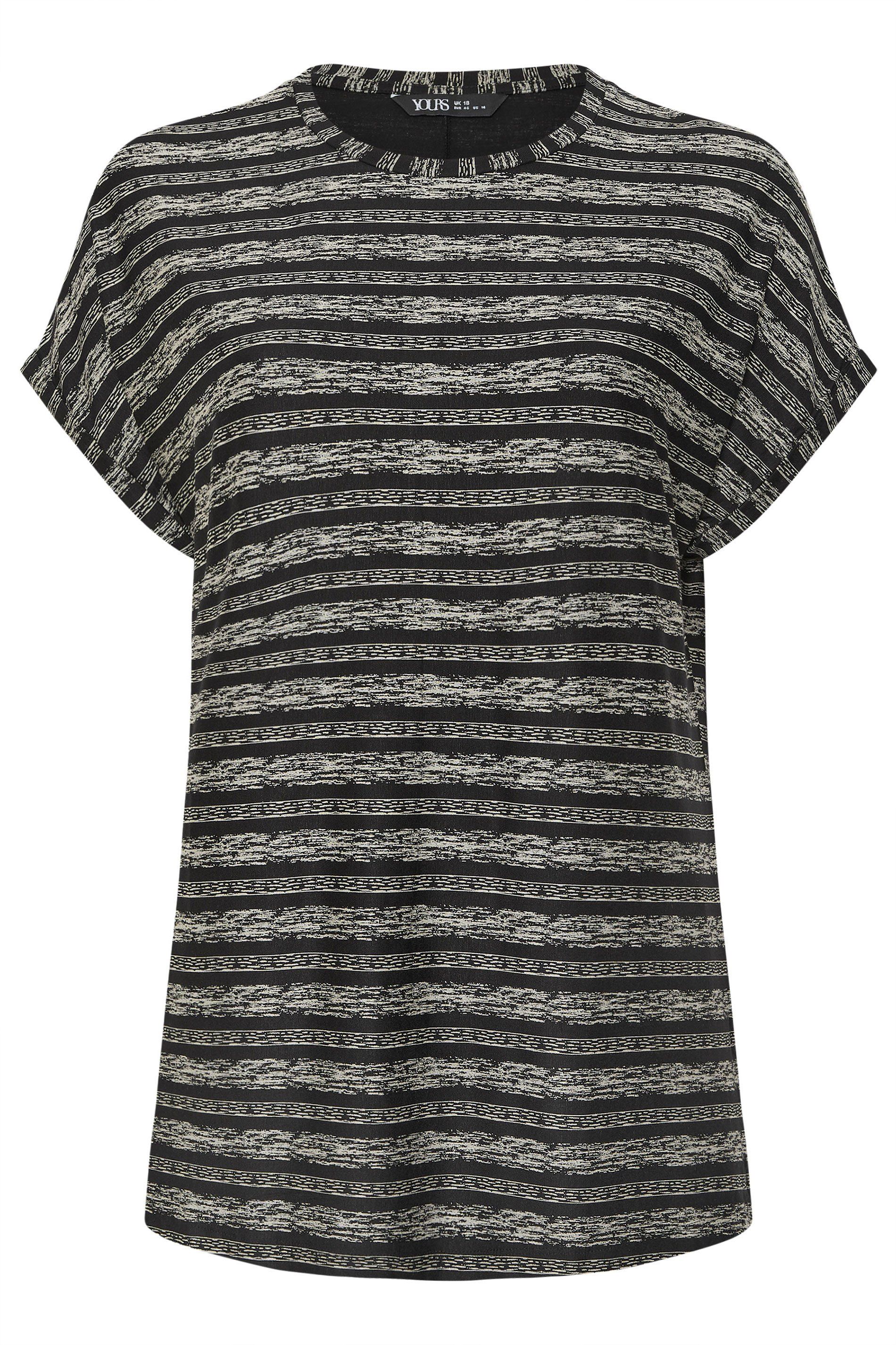 Yours Stripe Grown-On Sleeve T-Shirt