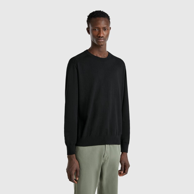Sweater in viscose and silk blend