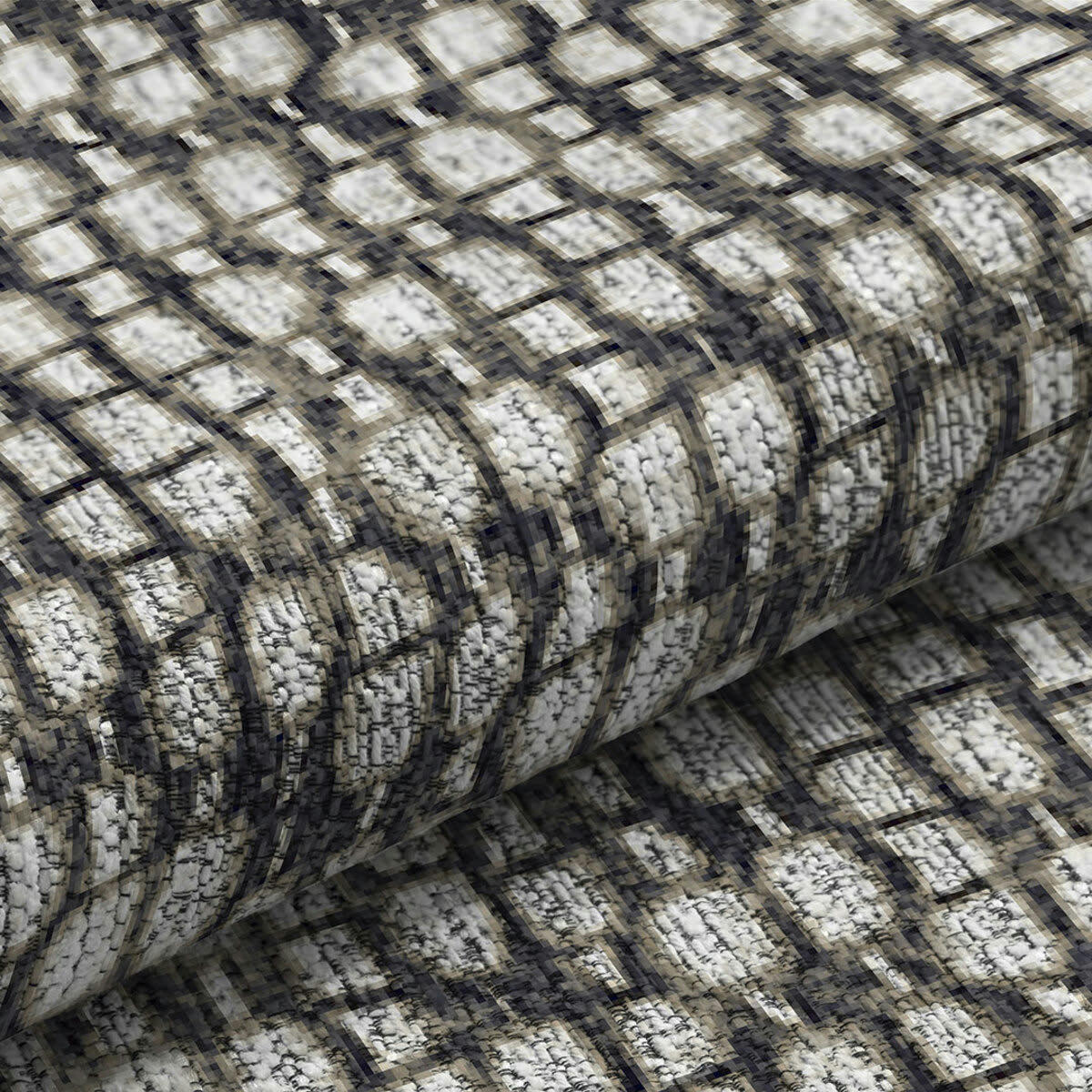 MEDFORD - Tapis décoratif en coton en impression digital beige 120x170