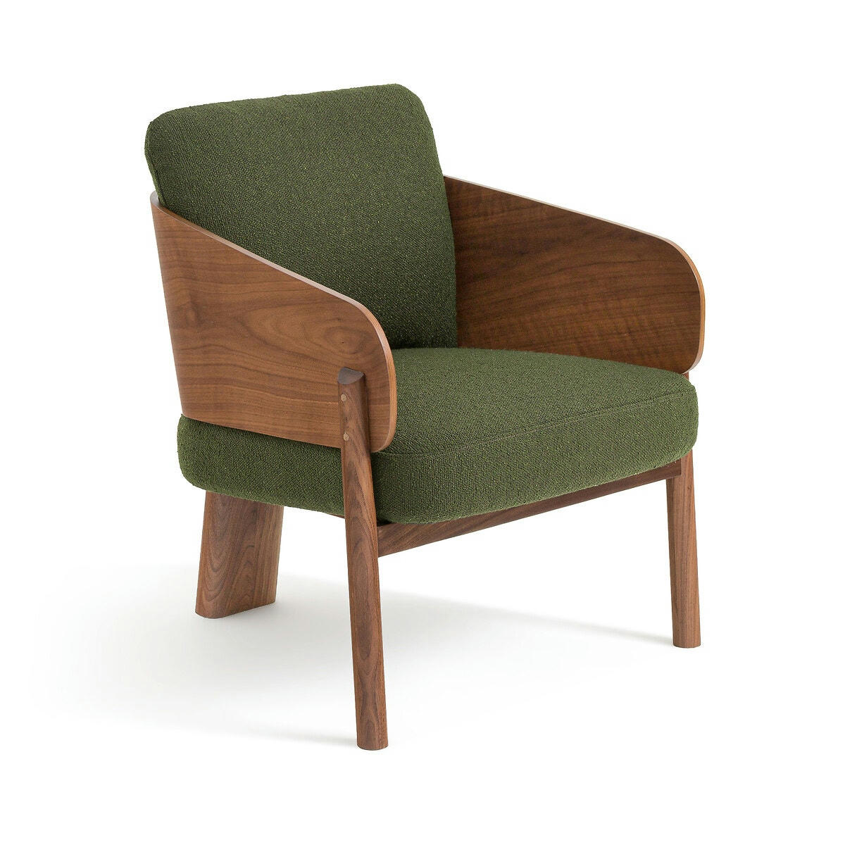 Fauteuil noyer/bouclette E. Gallina, Marais