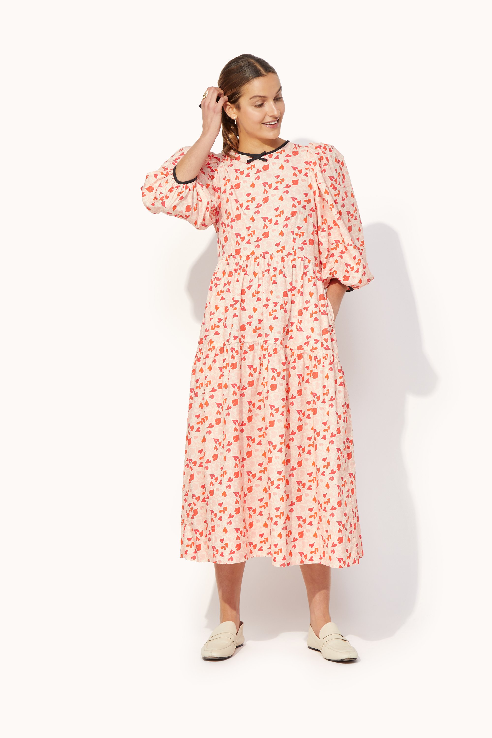 Marble Hearts Soft Waisted Dress