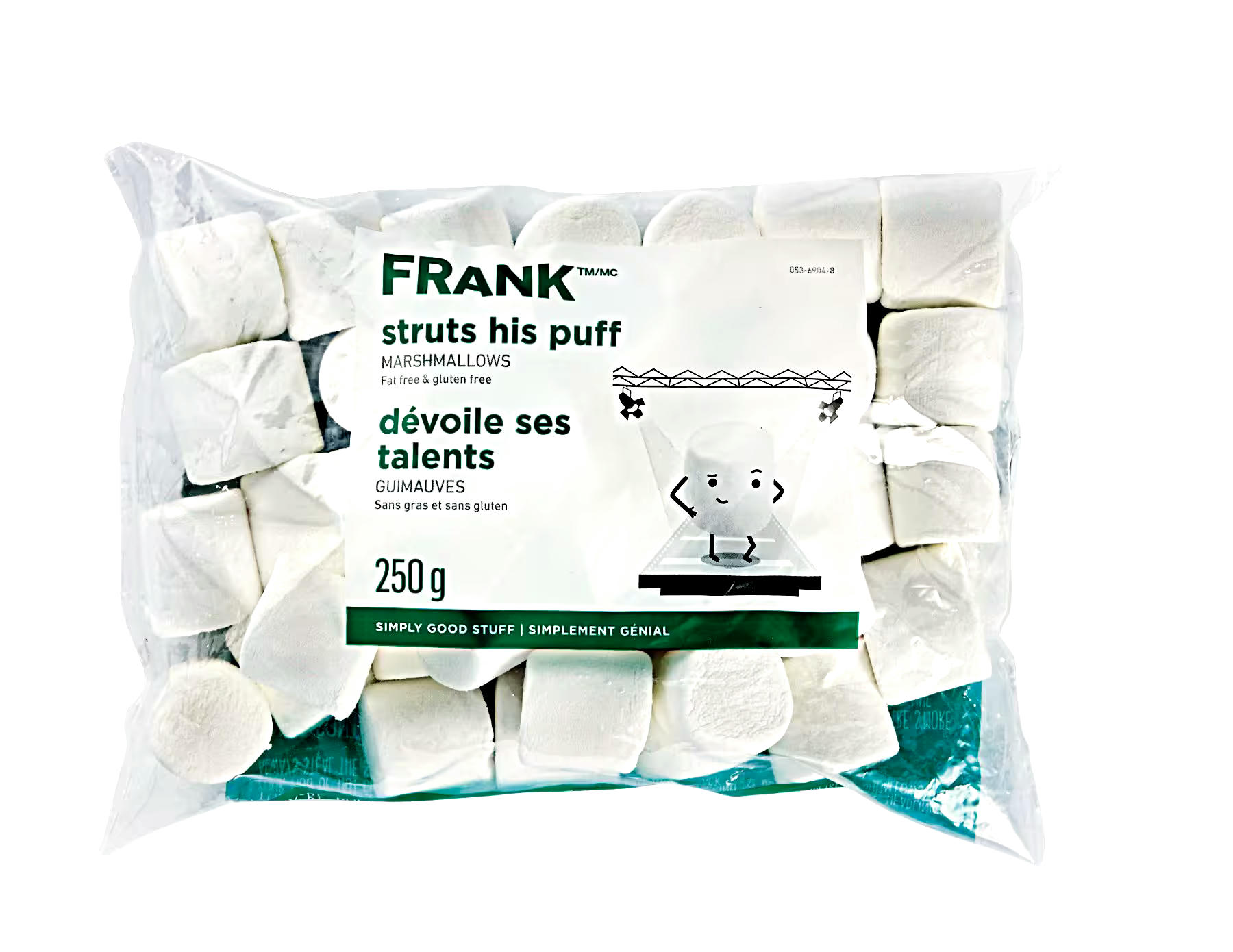 FRANK Struts His Puff Marshmallows, 250-g