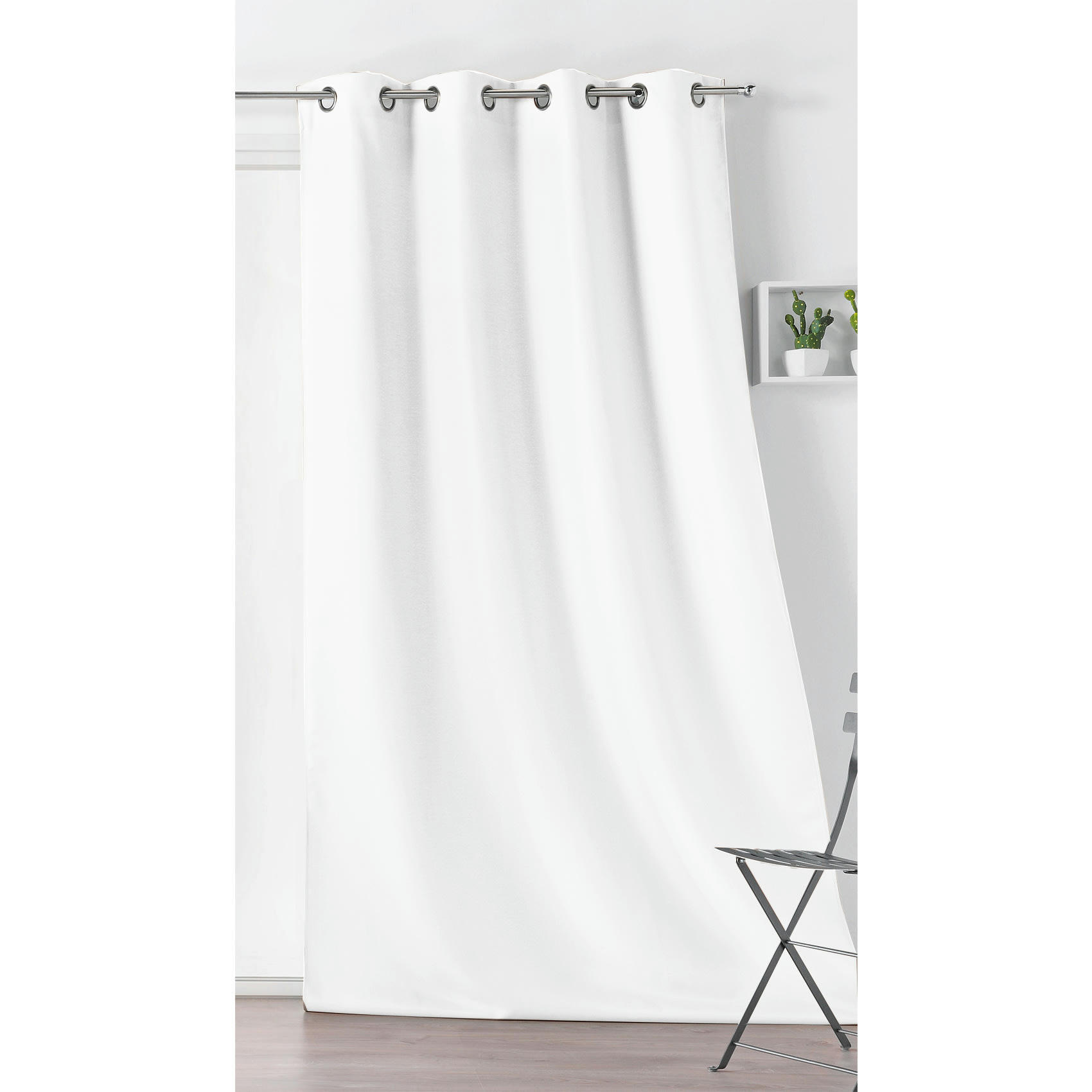 - Rideau antibactérien et antiviral polyester blanc 140x260 cm
