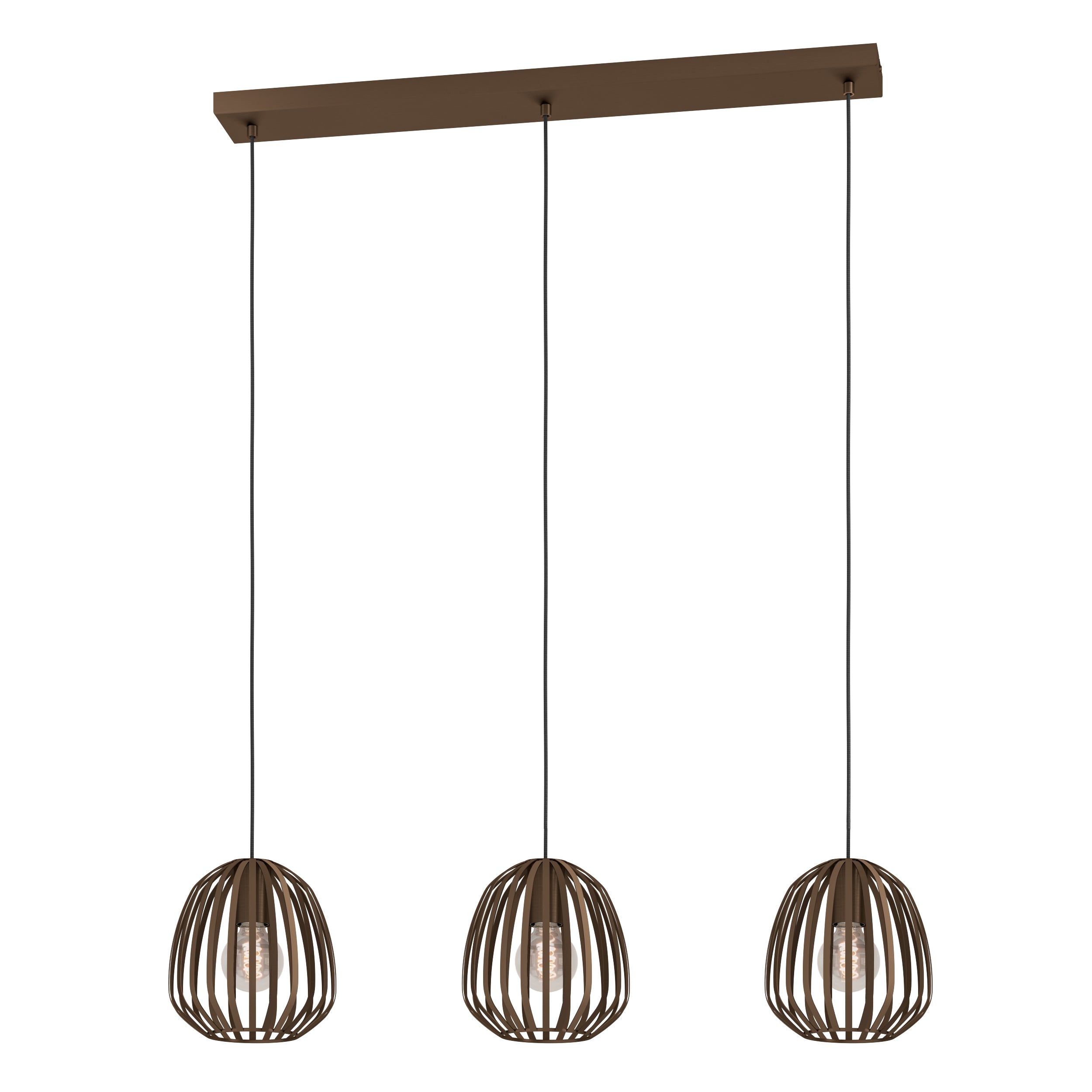 EGLO hanglamp Espinal - 3xe27 - b 90 cm - brons - staal