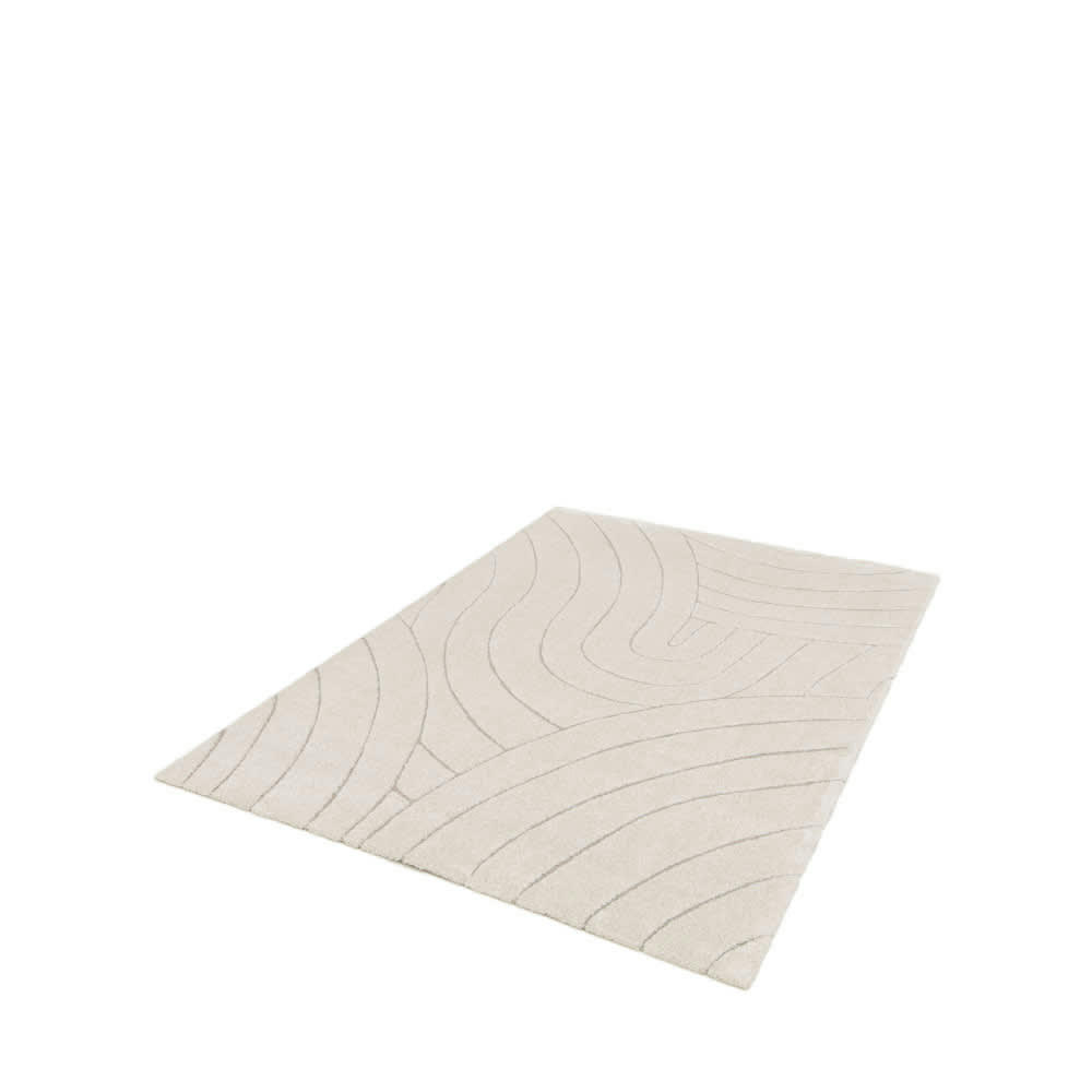 ELSA - Tapis contemporain à motif organique ecru 120x170 cm