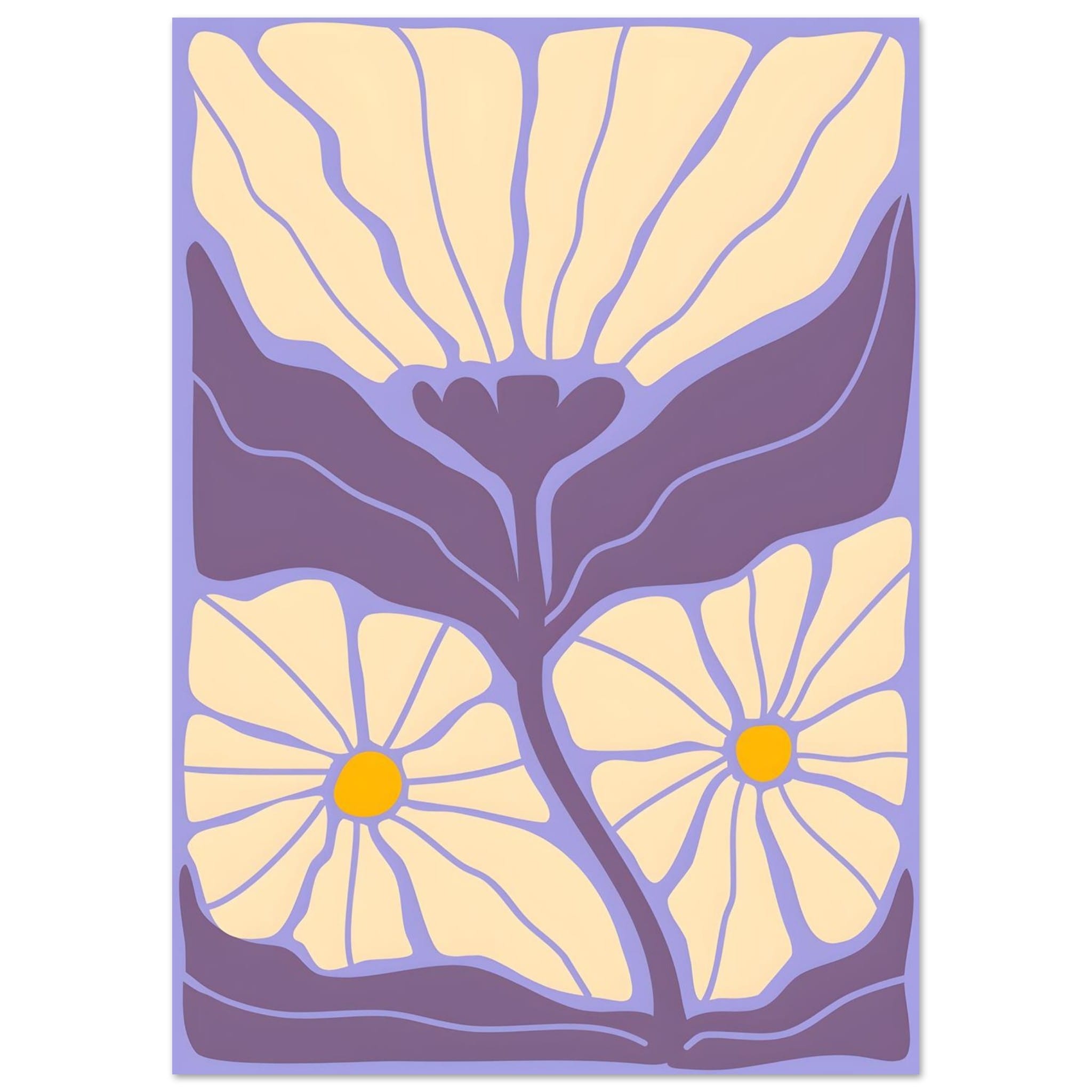 Artfulprints Poster Matisse - Soft bloom  - A4 21x29.7 cm - Paars