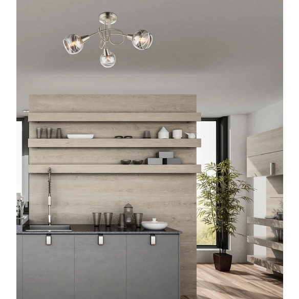 Strahler, nickelfarben_matt, 4W