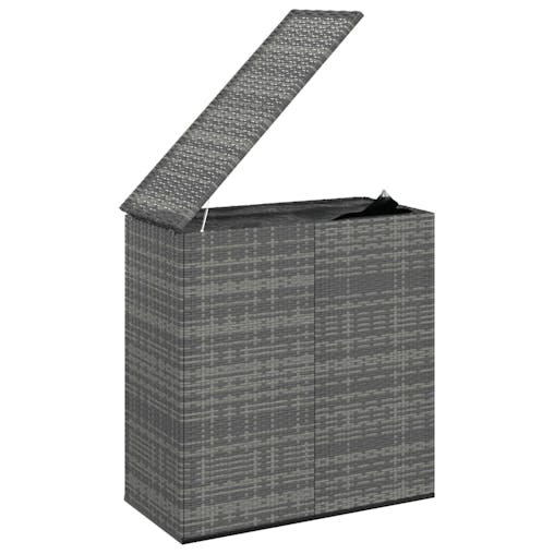 NNEVL Garden Cushion Box PE Rattan 100x49x103.5 cm Grey
