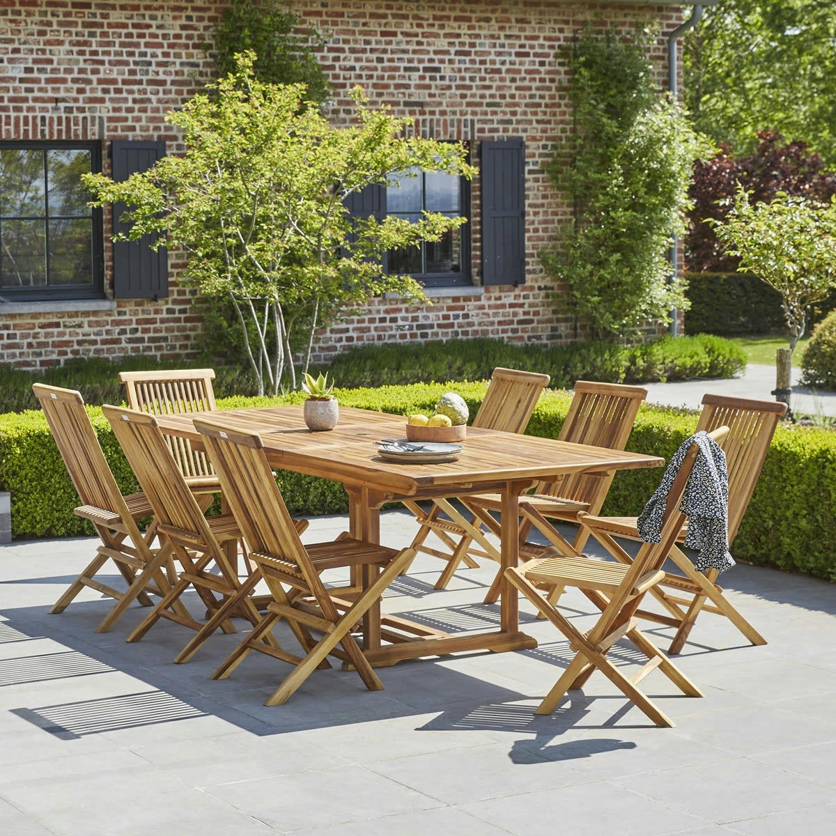 BALI - Salon de jardin en teck huilé massif 8/10 pers.