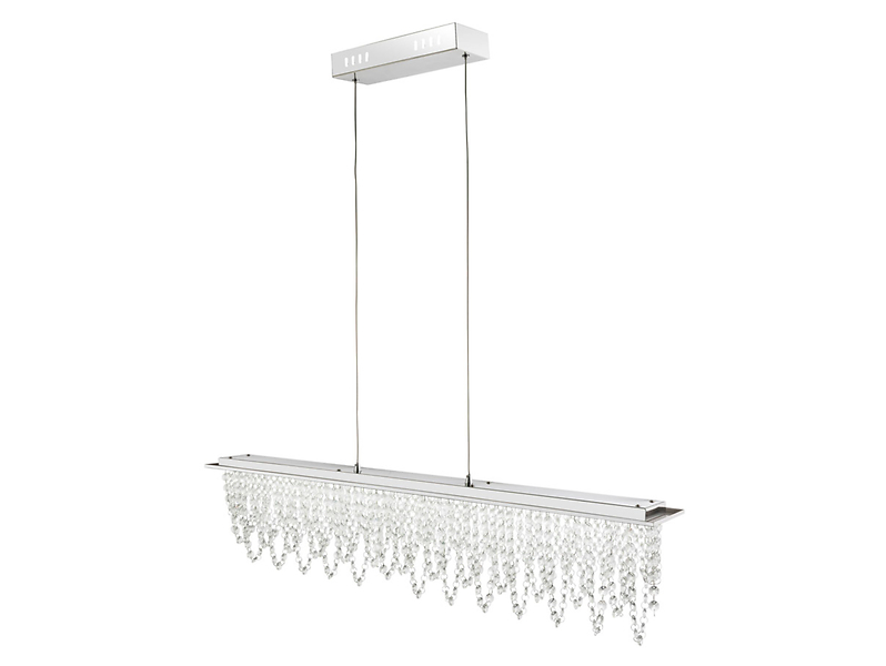 Lampa wisząca Scala LED szklana srebrna