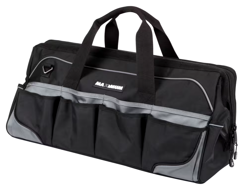 MAXIMUM Duffle Tool Bag w/ Shoulder Strap, 34 Pockets, 24-in