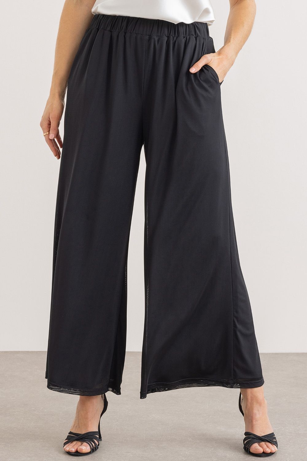 Klass. Wide Leg Mesh Trousers