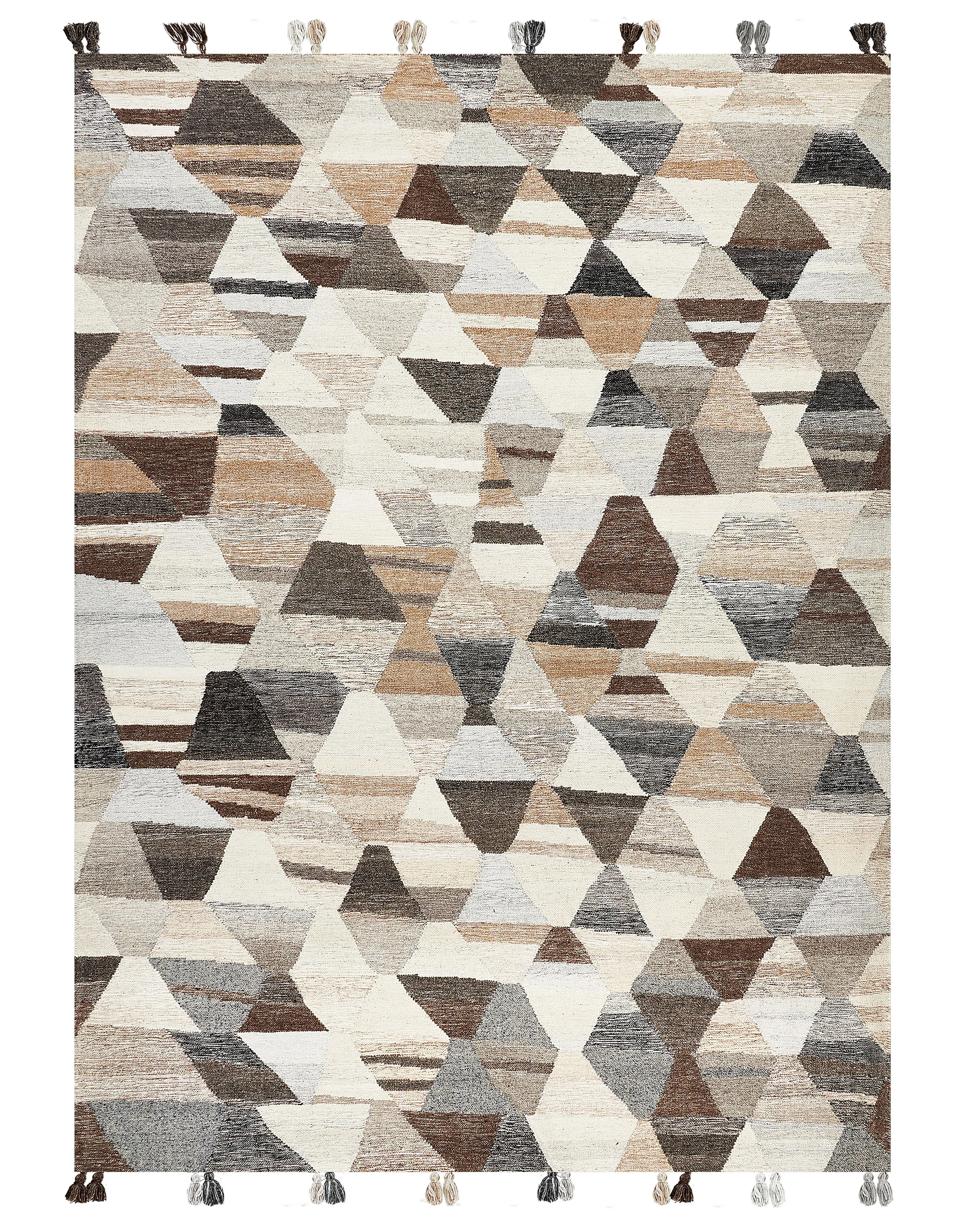 Rug ARGAVAND Beige 160 x 230 cm Wool Kilim