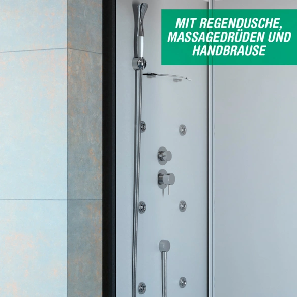 Komplettdusche »FAST«, Fronteinstieg, 110 x 80 x 215 cm