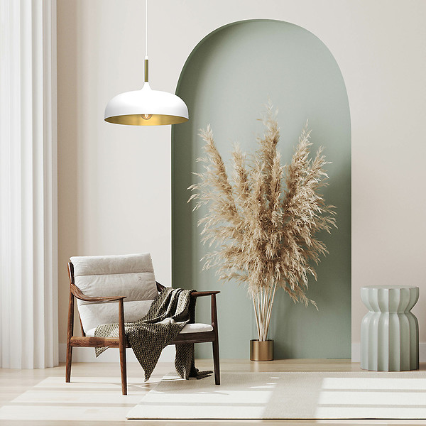 Lampa wisząca Lincoln 35 cm metalowa złota