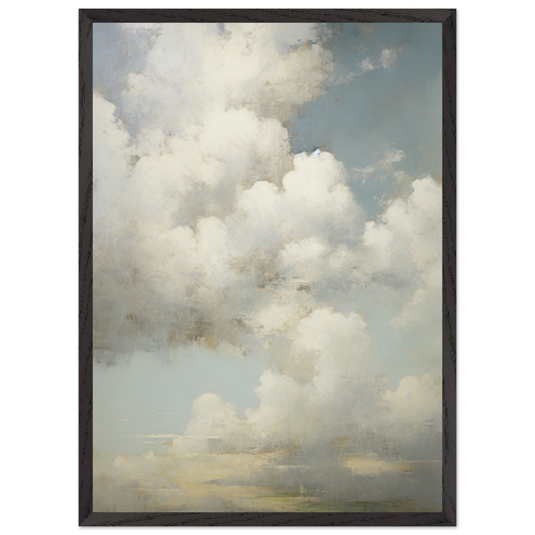 Artfulprints Poster met Lijst The clouds  - 50x70 cm - Wit