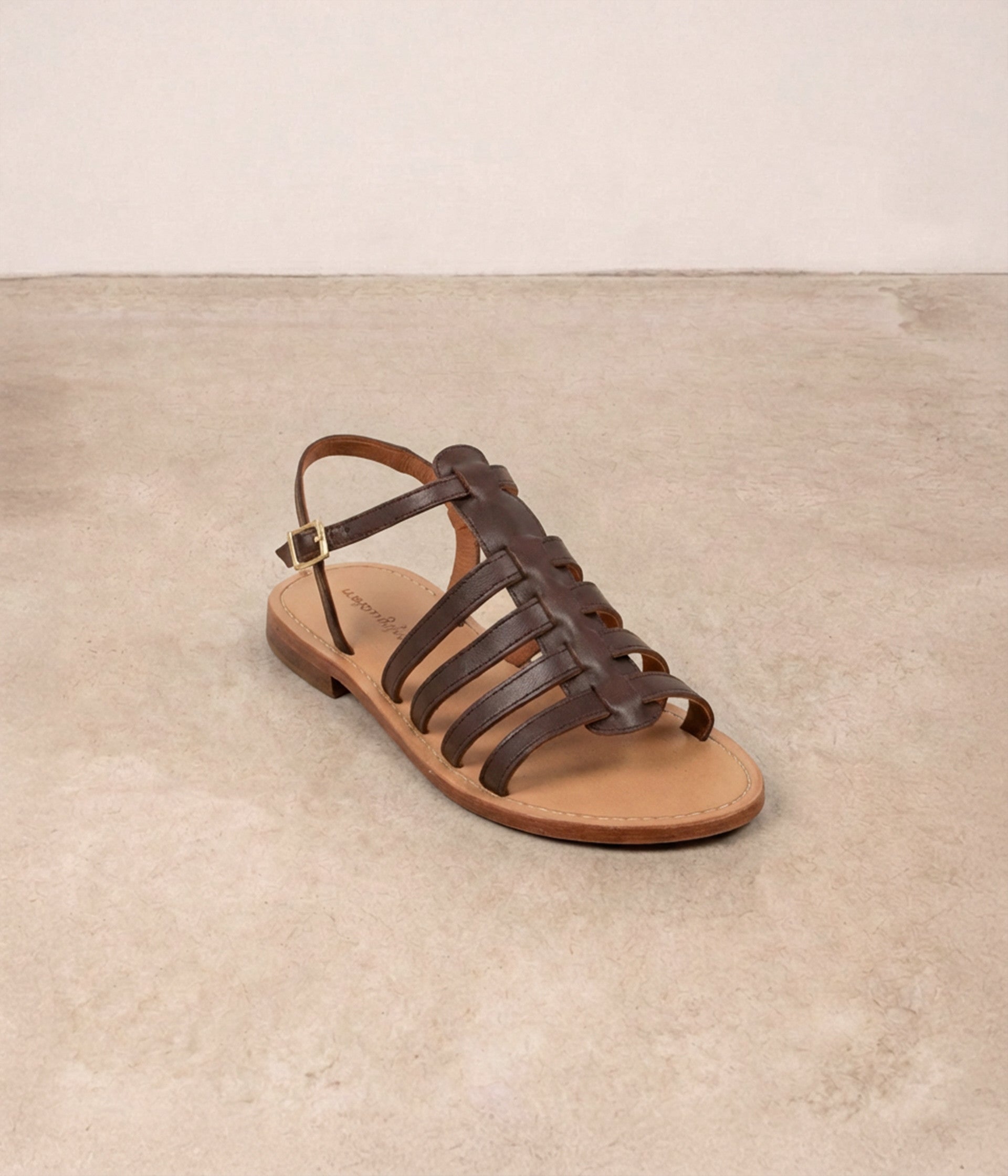 Sandales en cuir chocolat Felipe