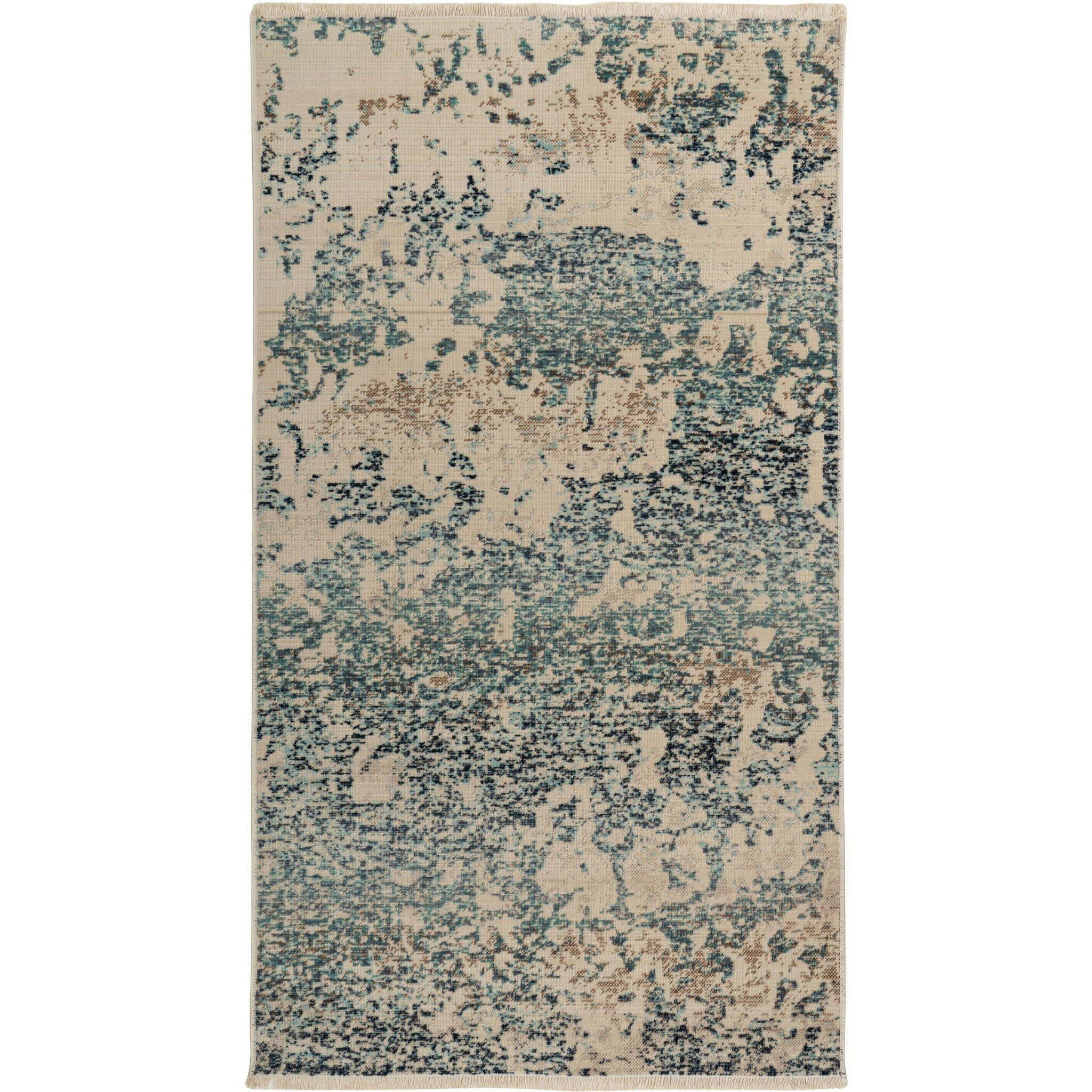 RUCHA - Tapis de salon en polypropylène bleu 160x230 cm