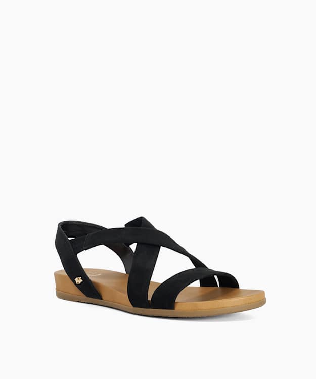 Landies Black - Flat Sandals
