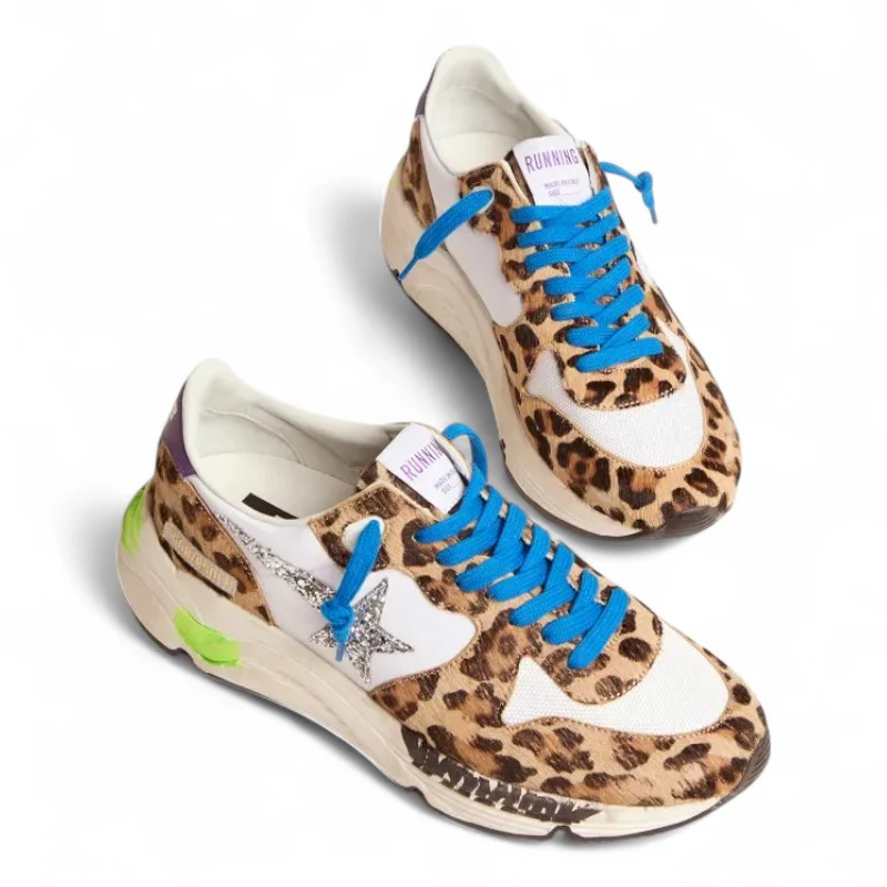 Running Sole sneakers in leopard-print pony skin