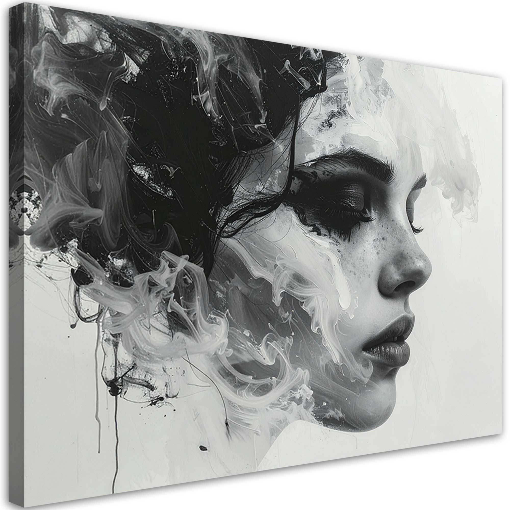 Nowoczesny obraz na płótnie canvas, Abstrakcyjny portret kobiety 30x20