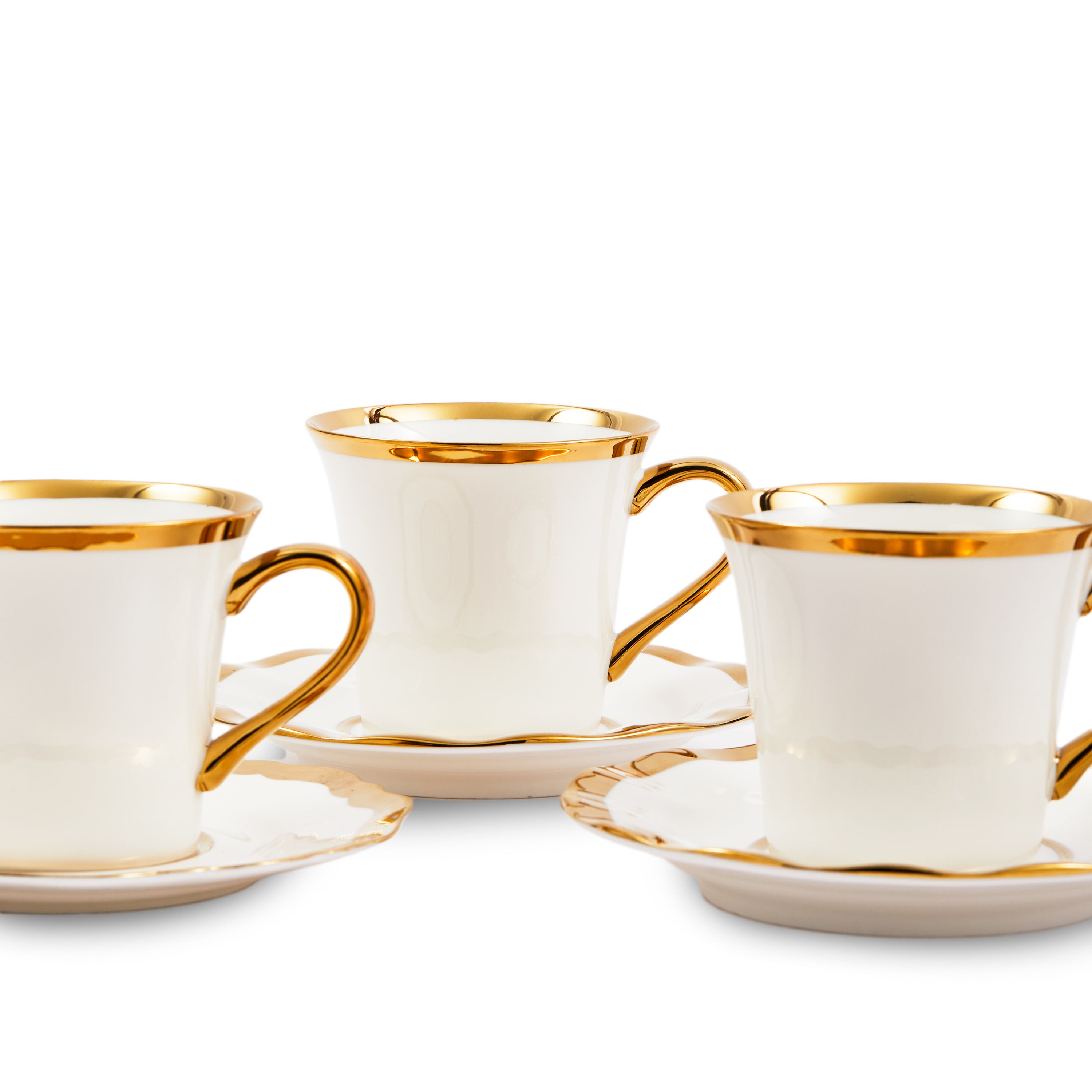 POLSPOTTEN Golden Finds Koffiekopjes - Set van 4