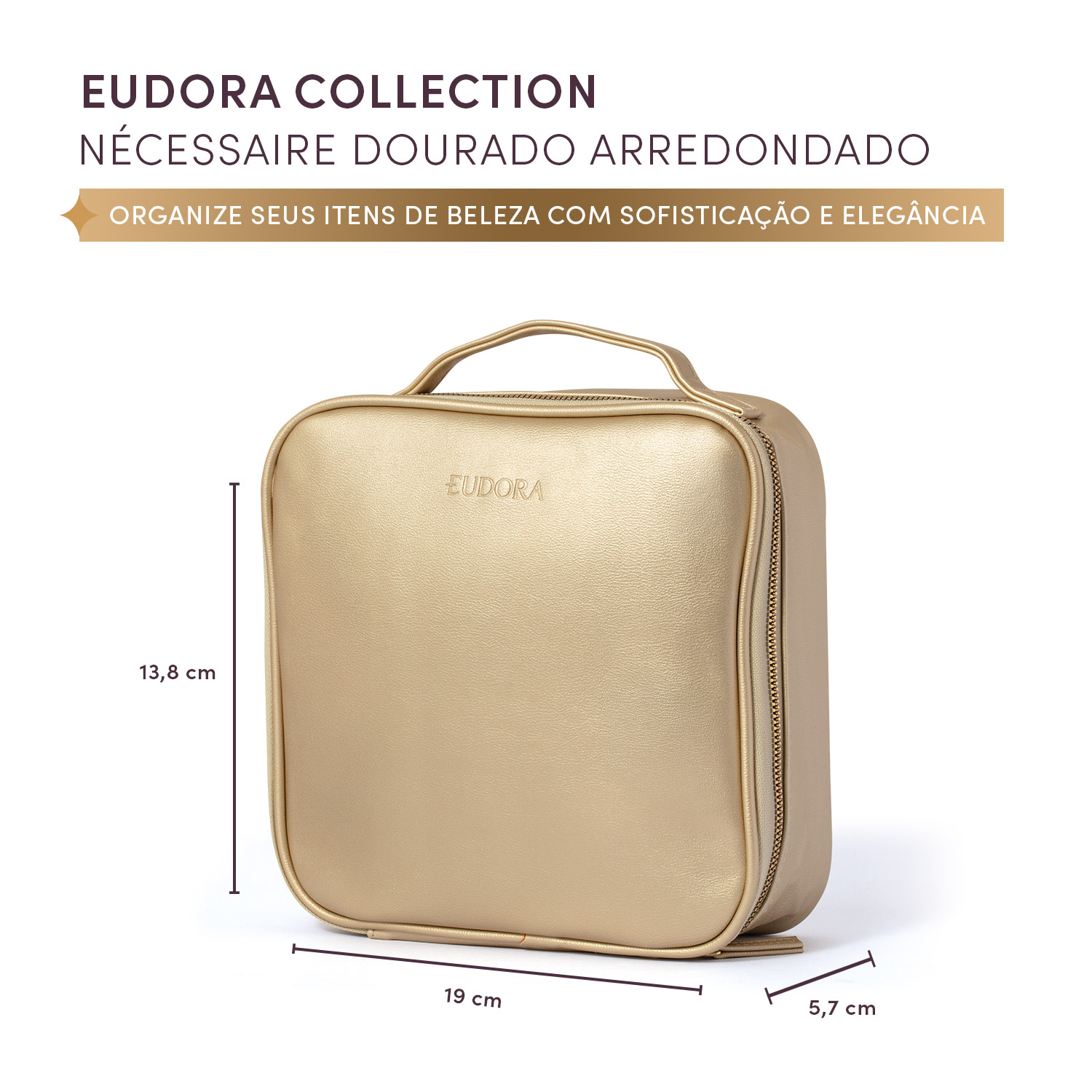 Nécessaire Dourado Eudora Collection