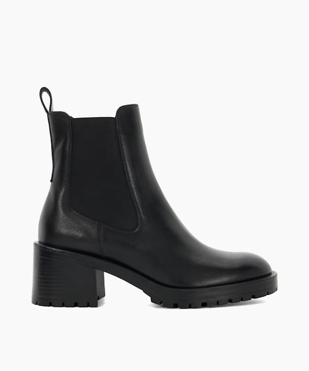 Positivity Black - Chunky Block Heel Chelsea Boots