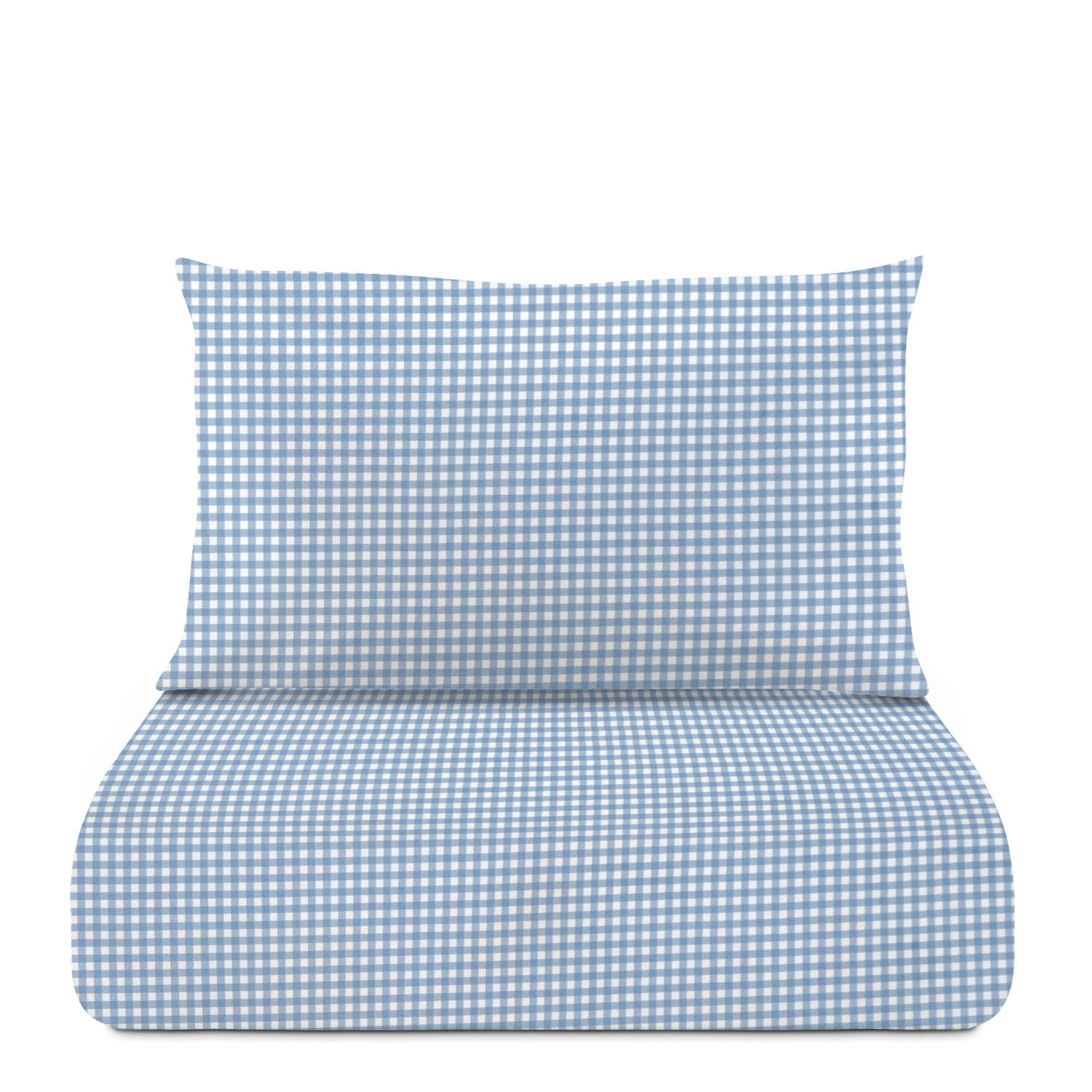 Parure copripiumino singolo quadretti blu Young