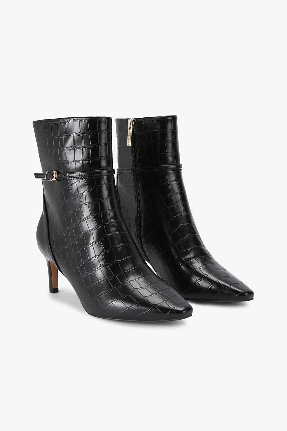 Carvela Impress Ankle' Croc Print Boots