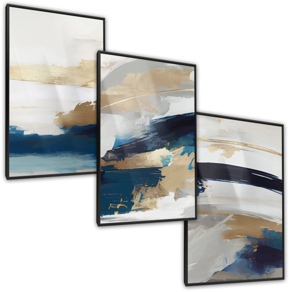 ZESTAW 3X Plakat Minimalistyczne Abstrakcje 30x40cm