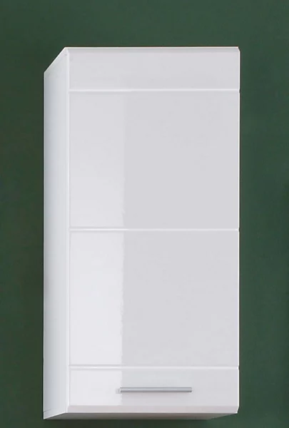 Ozem - Meuble haut salle de bain en mélaminé blanc L/H/P 37 / 77 / 23 cm