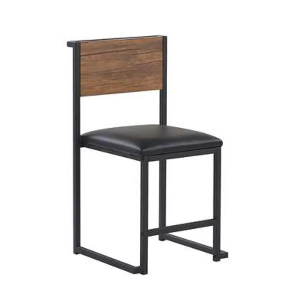 BURTON - Eetkamerset - Donkere houtkleur - MDF