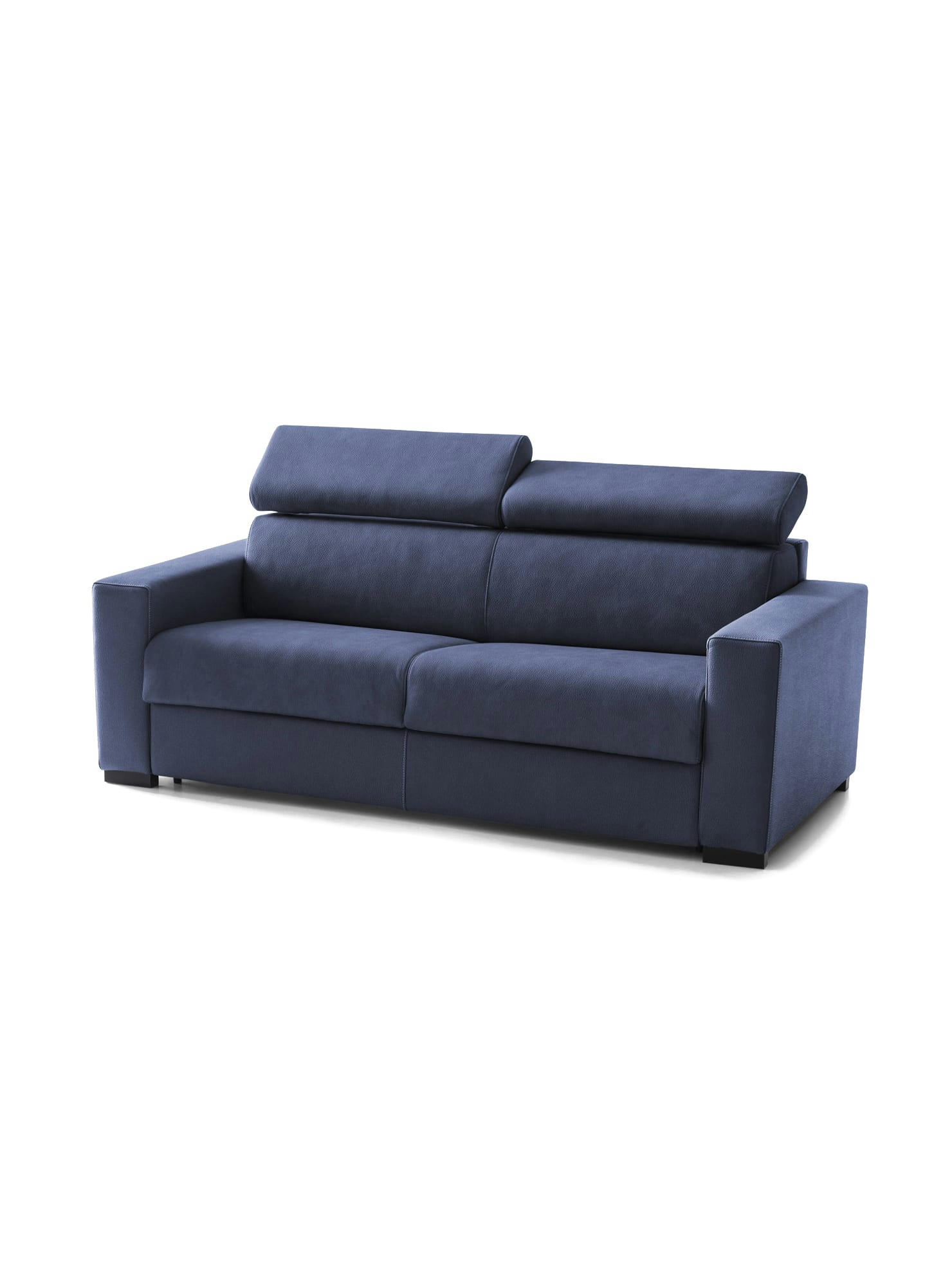 AIDA - Canapé lit 2 places en tissu bleu