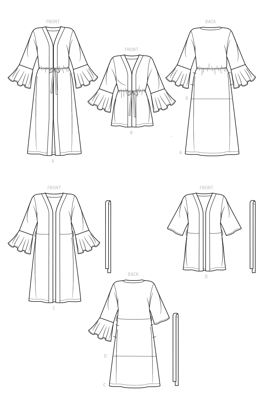 Simplicity Pattern SS9603 Women's Caftans and Wraps