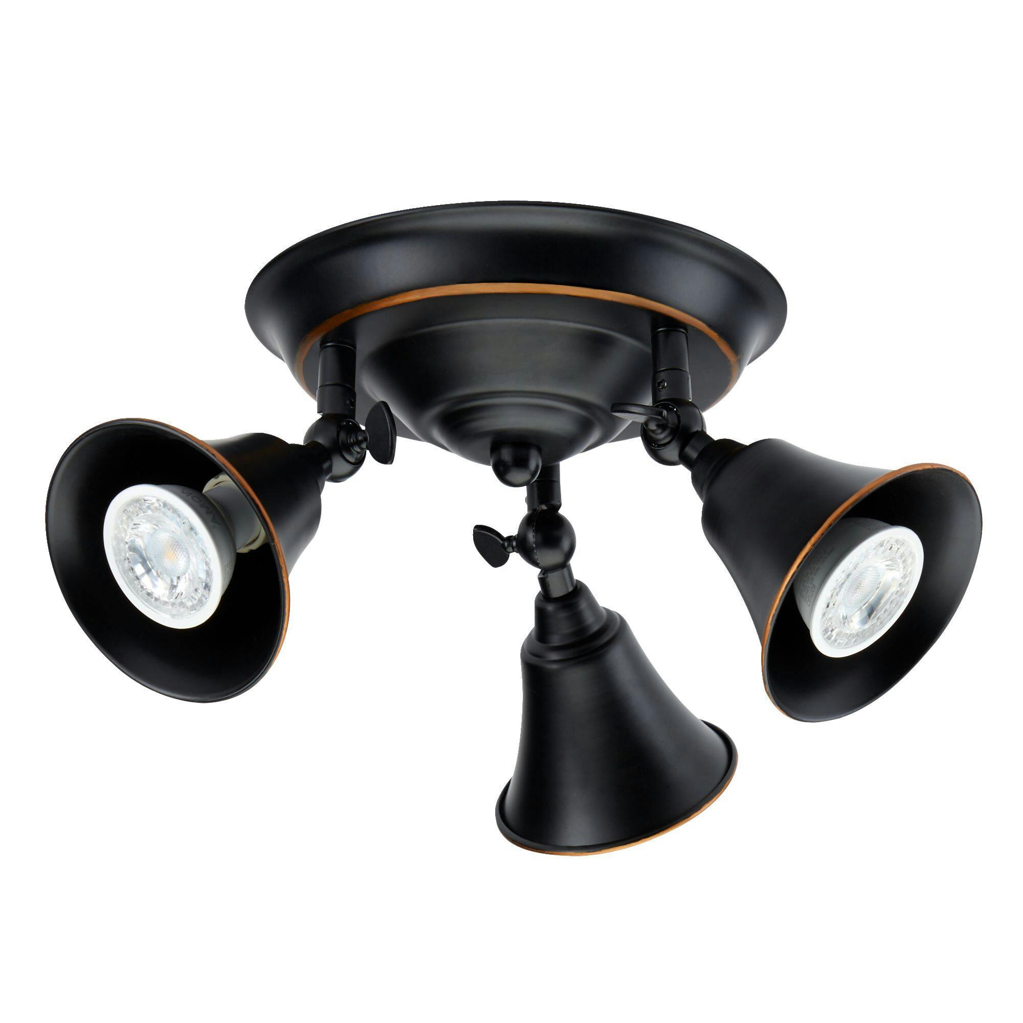 NOMA Dundas 3-Light Canopy Light Fixture, Oil Rubbed Bronze