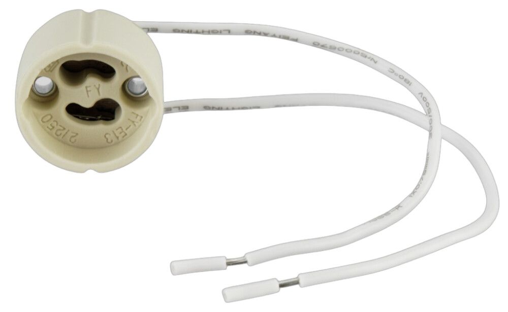 LAMPEHOLDER REV GU10 HVIT KERAMIKK 250 V 2 A 2 STK