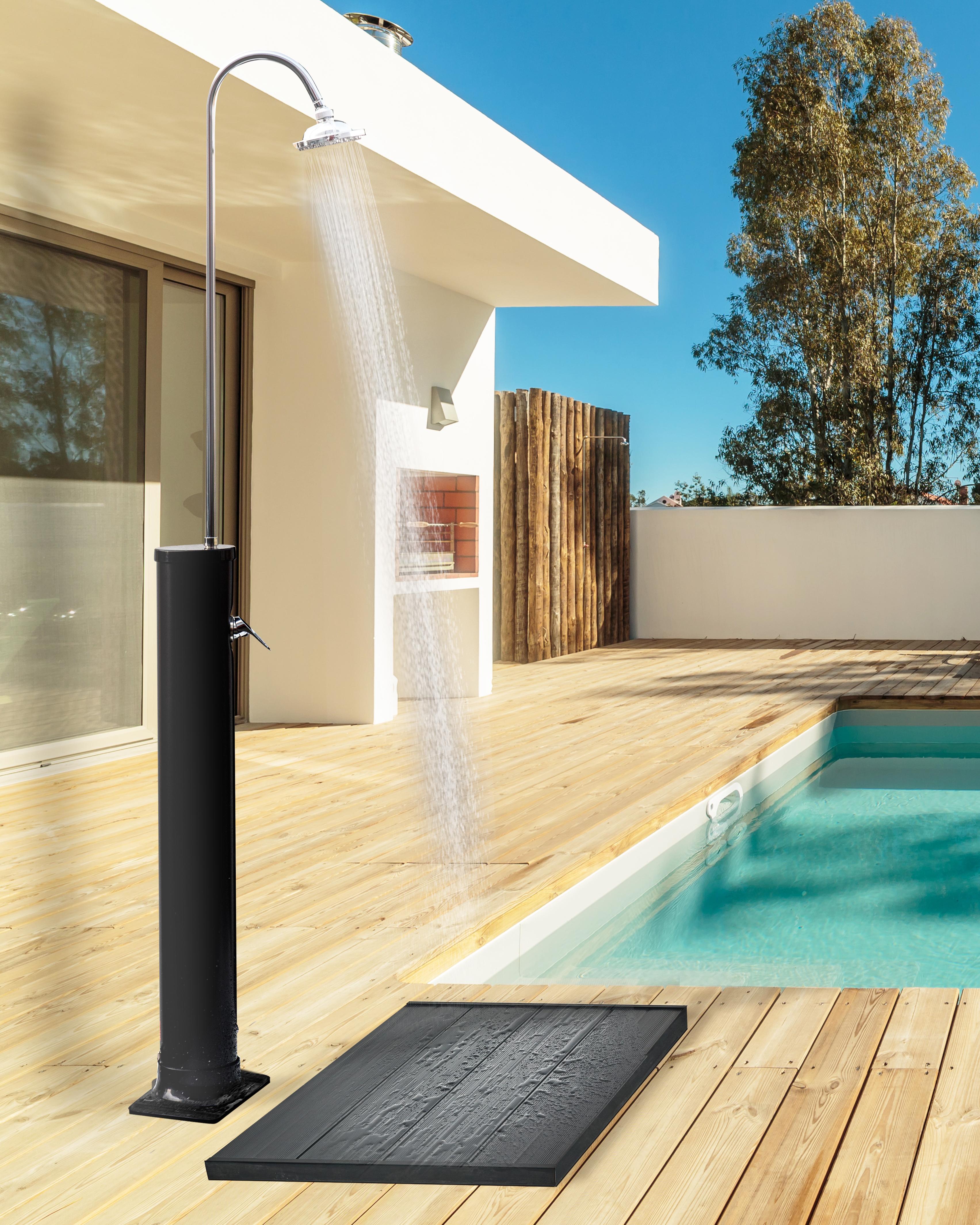 Freestanding Outdoor Solar Shower JUANILLO Black